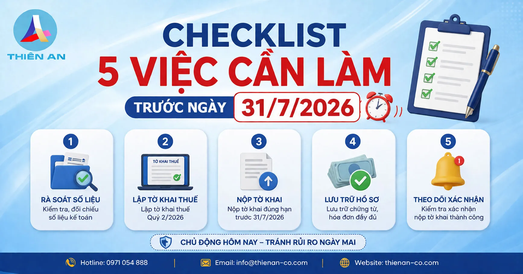 5 việc cần làm trước ngày 31/7/2026.
