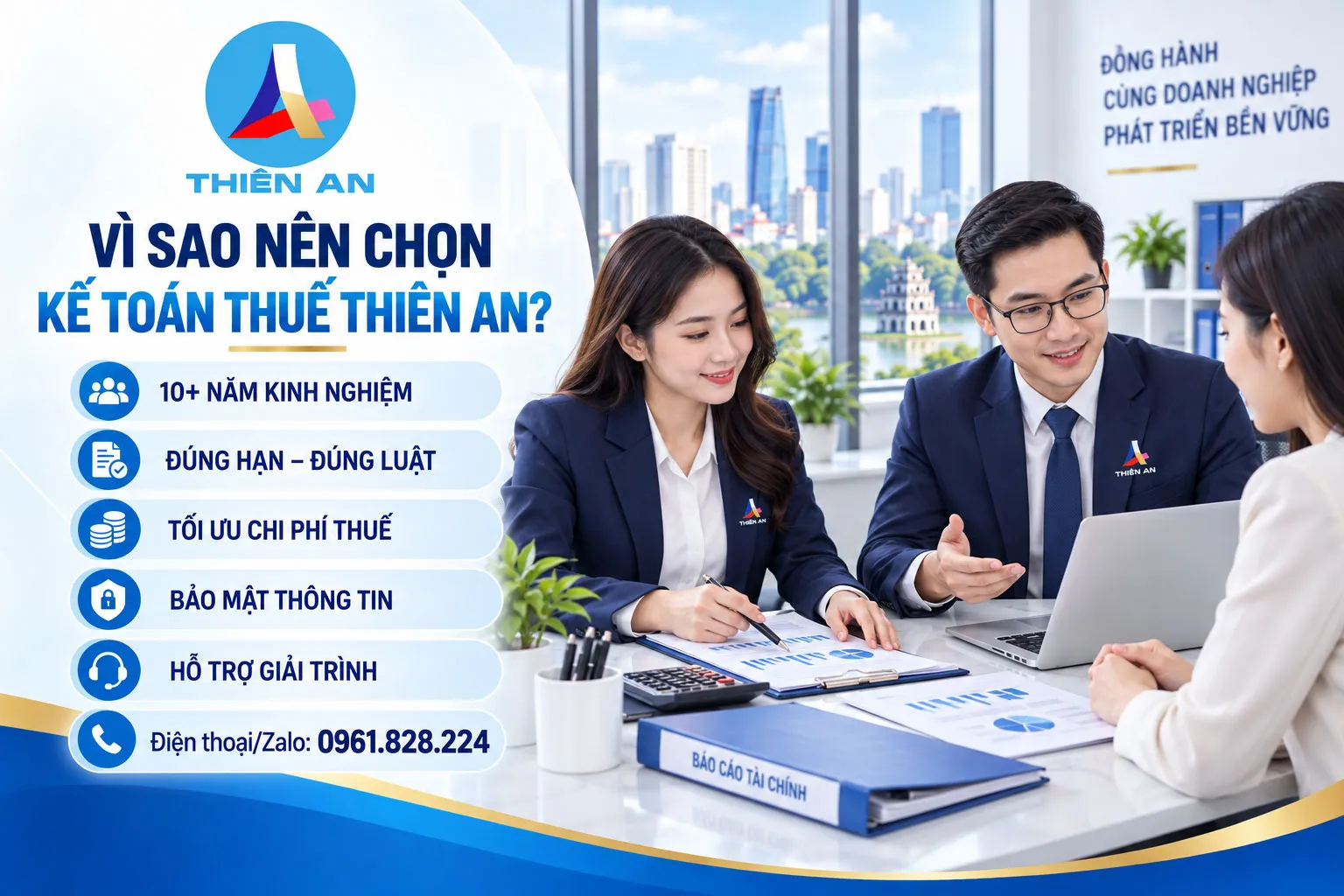 Thiên An - Luôn sẵn sàng đồng hành cùng doanh nghiệp phát triển bền vững.