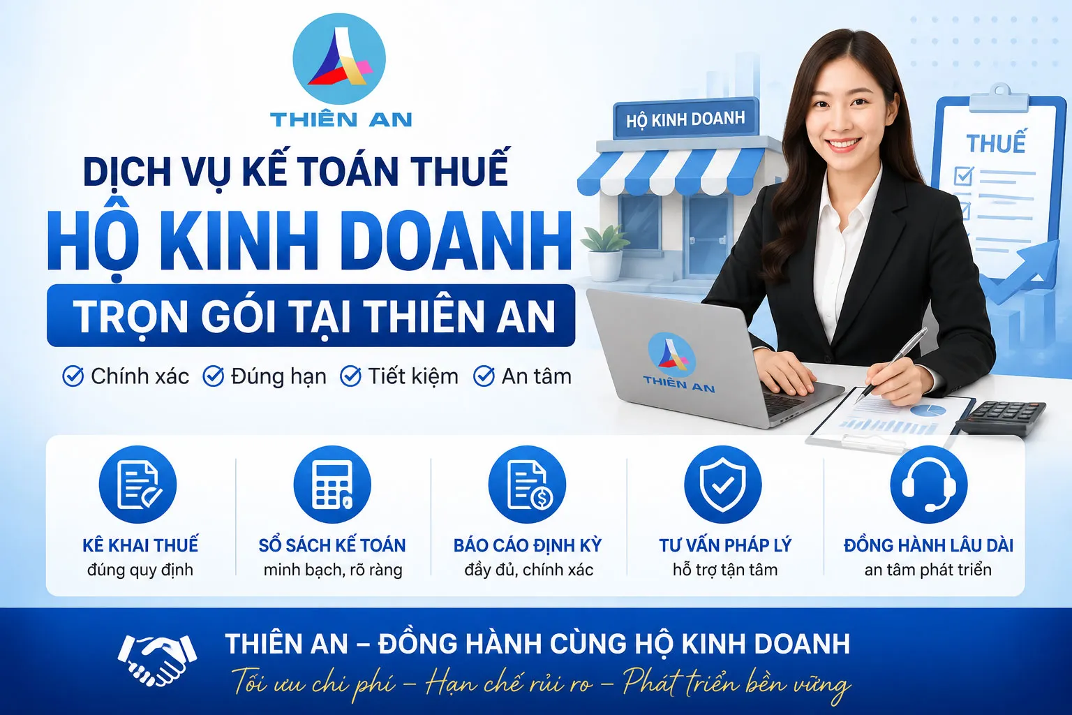Kế Toán Thuế Thiên An cung cấp giải pháp trọn gói giúp hộ kinh doanh an tâm.