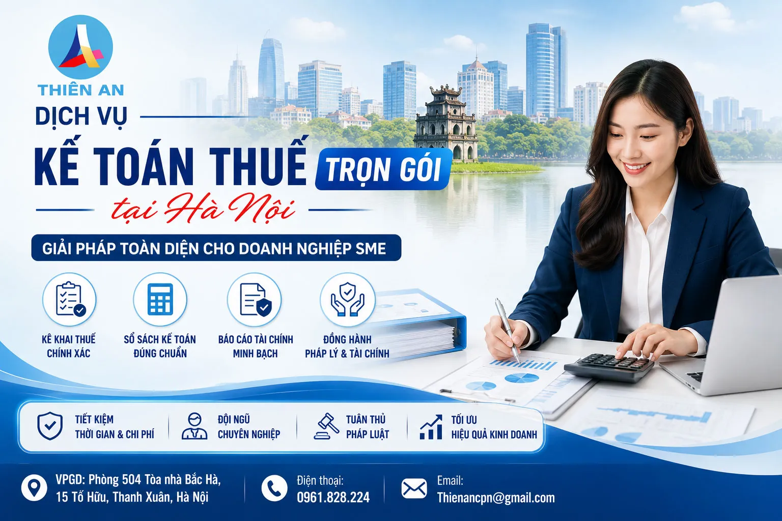 Kế Toán Thuế Thiên An cung cấp đầy đủ các đầu việc kế toán - thuế trong suốt năm tài chính cho quý khách hàng.