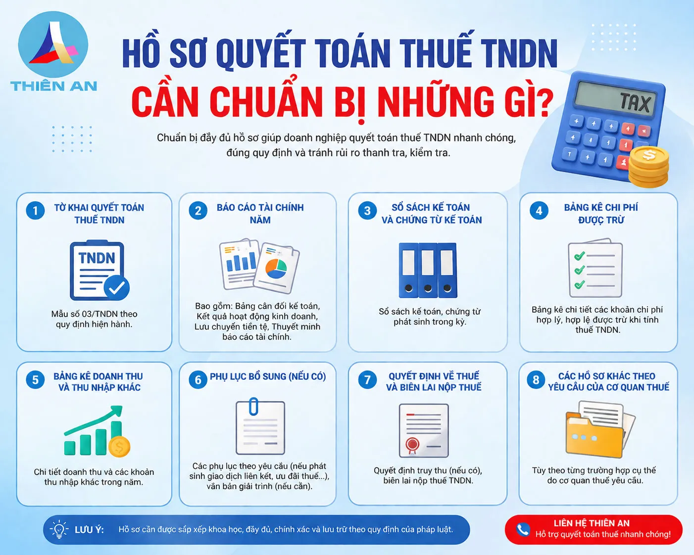 Hồ sơ quyết toán thuế TNDN 2026.