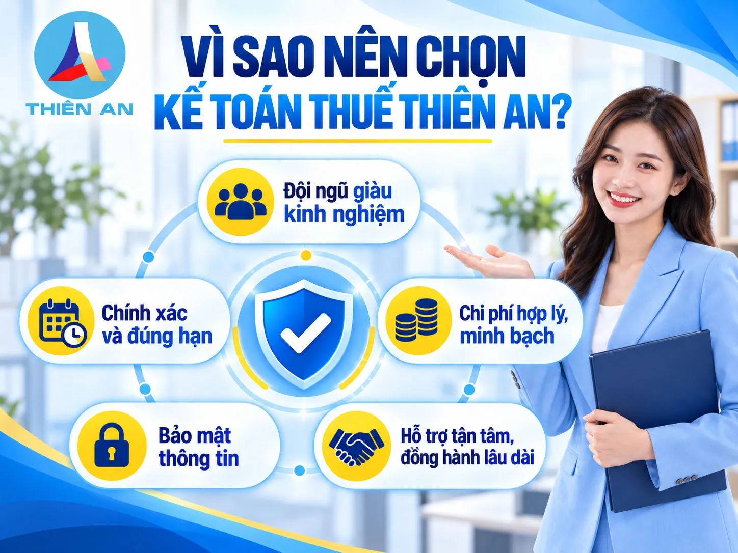 Kế Toán Thuê Thiên An - Luôn sẵn sàng đồng hành cùng sự phát triển của doanh nghiệp.