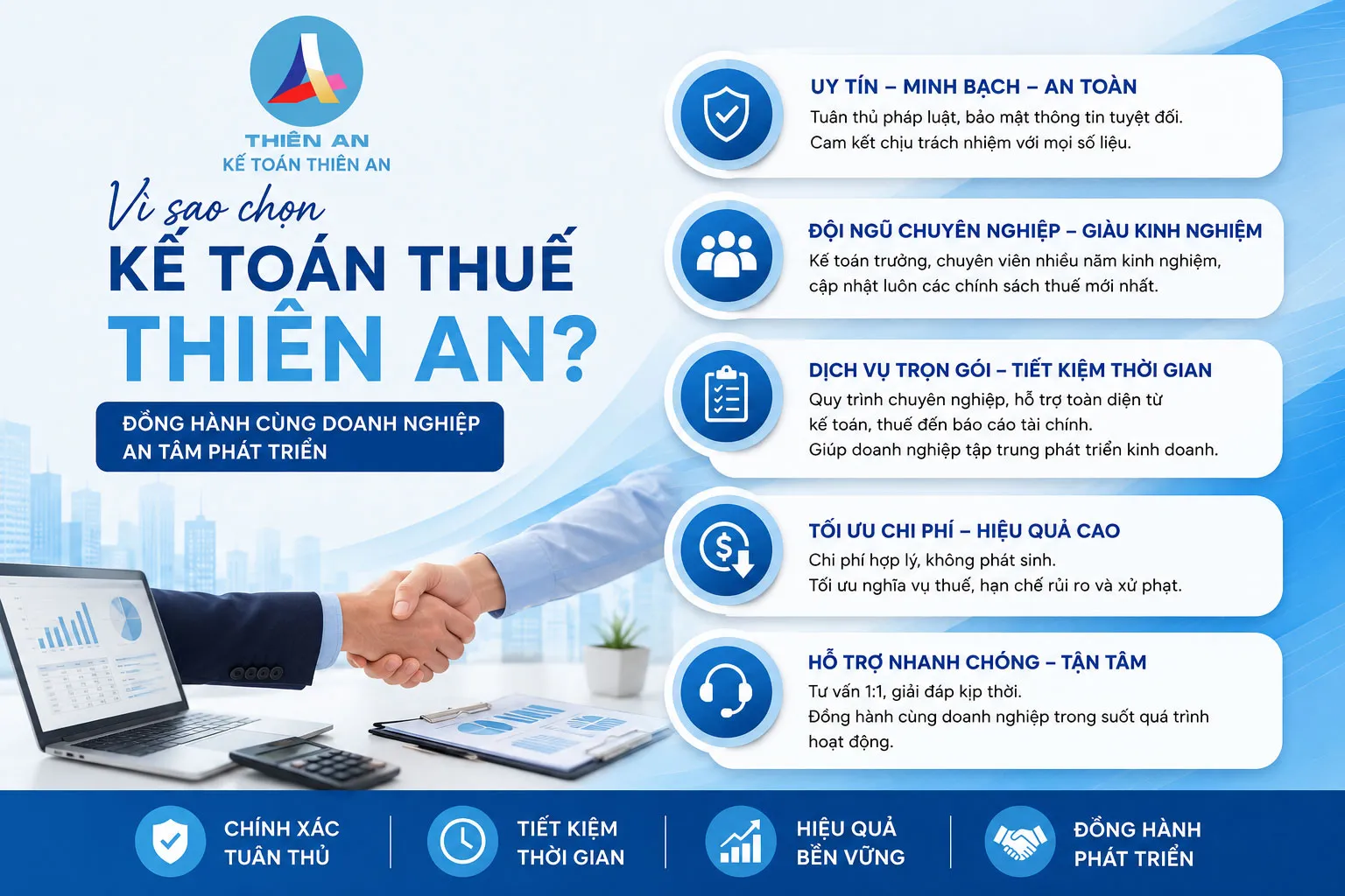 Kế Toán Thiên An - Đồng hành cùng doanh nghiệp an tâm phát triển.