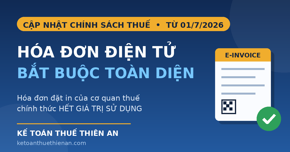 Hóa Đơn Điện Tử Từ 1/7/2026