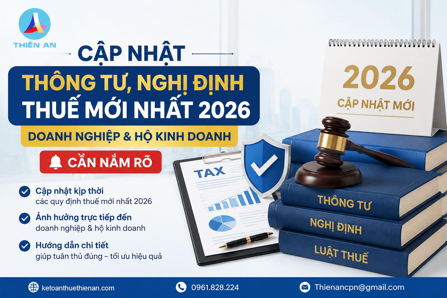 Cập nhật thông tư, nghị định thuế mới nhất 2026: Doanh nghiệp & hộ kinh doanh cần nắm rõ