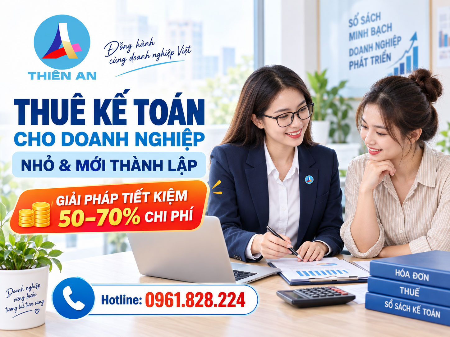 Thuê kế toán cho doanh nghiệp nhỏ & mới thành lập: Giải pháp tiết kiệm 50-70% chi phí